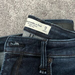 Abercrombie Super Skinny High Rise 6 Long Jeans. Dark wash